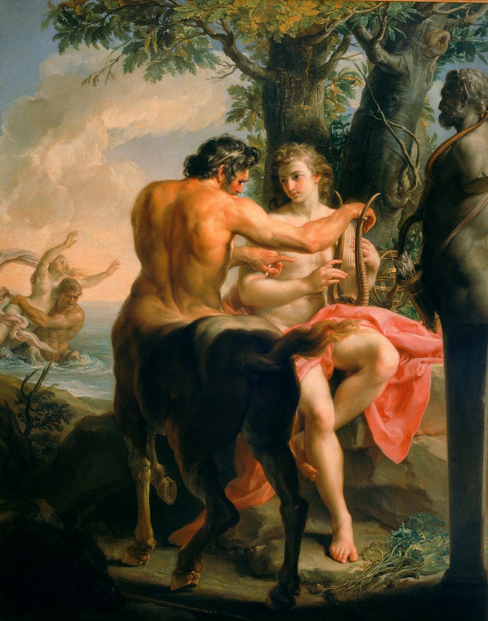 Akhilleusz és a Kentaur Chiron alkotó: Pompeo Girolamo Batoni
