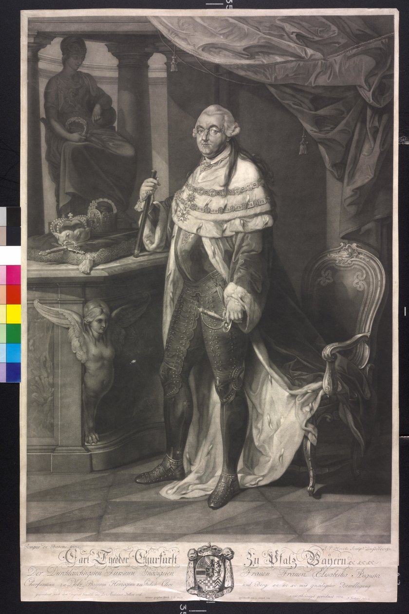 Carl Theodor választófejedelem a bajor palotához alkotó: Pompeo Girolamo Batoni