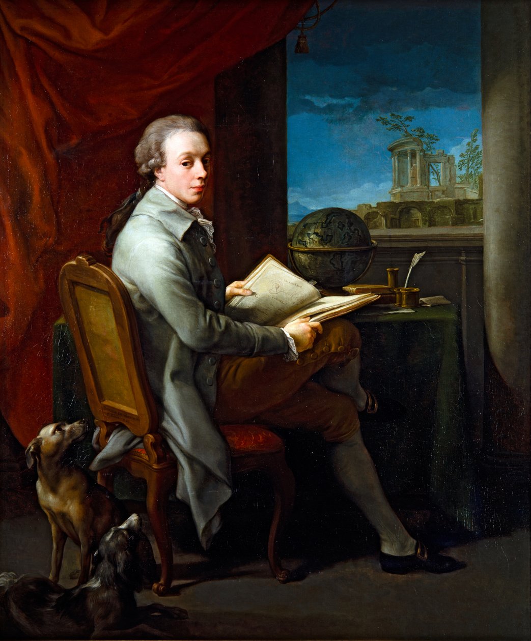 Pár portré, úriember (vászon) alkotó: Pompeo Girolamo Batoni