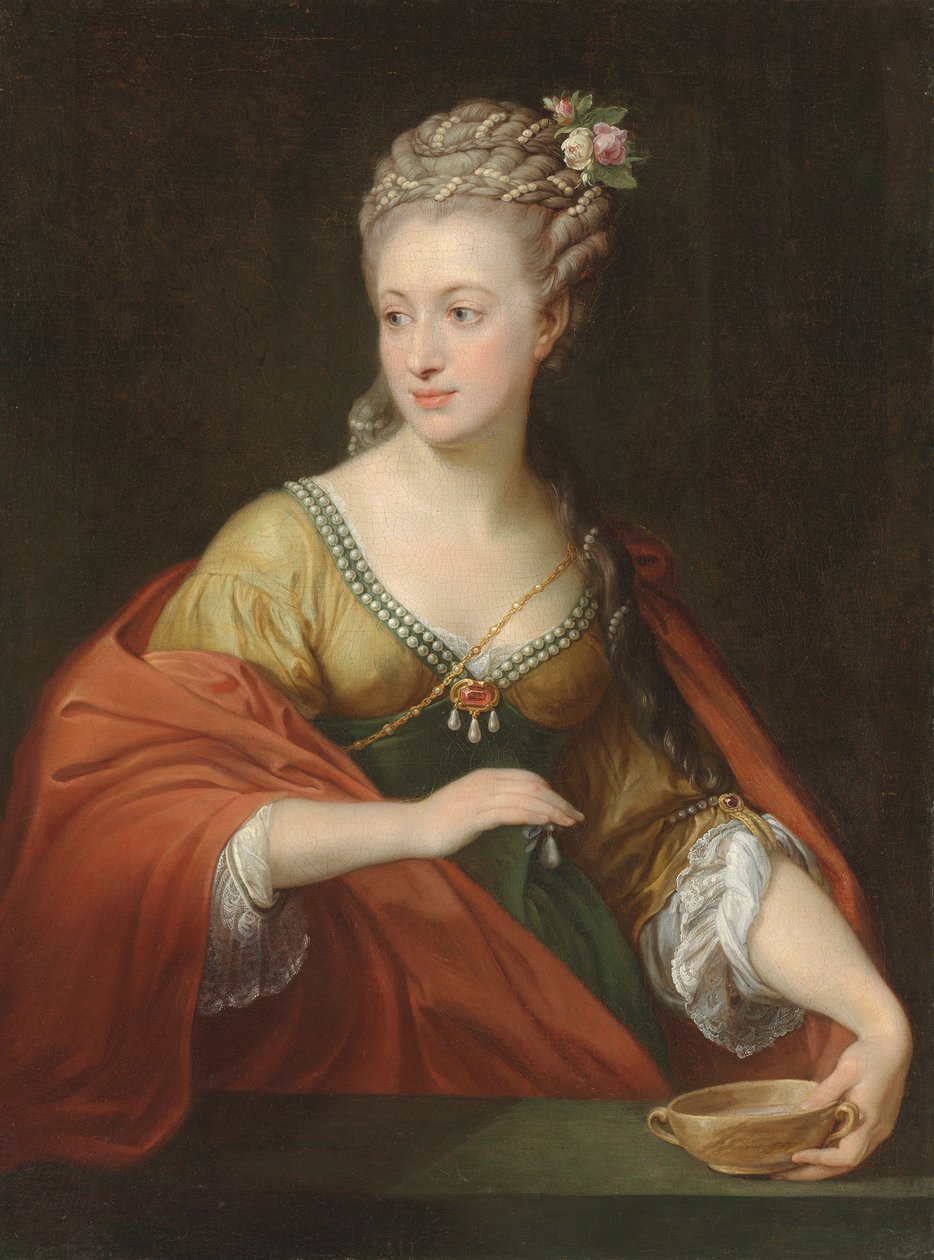 Alexandra Evtihievna Demidova portréja 1724-1789 Kleopátrával, 1770-es évek eleje. alkotó: Pompeo Girolamo Batoni