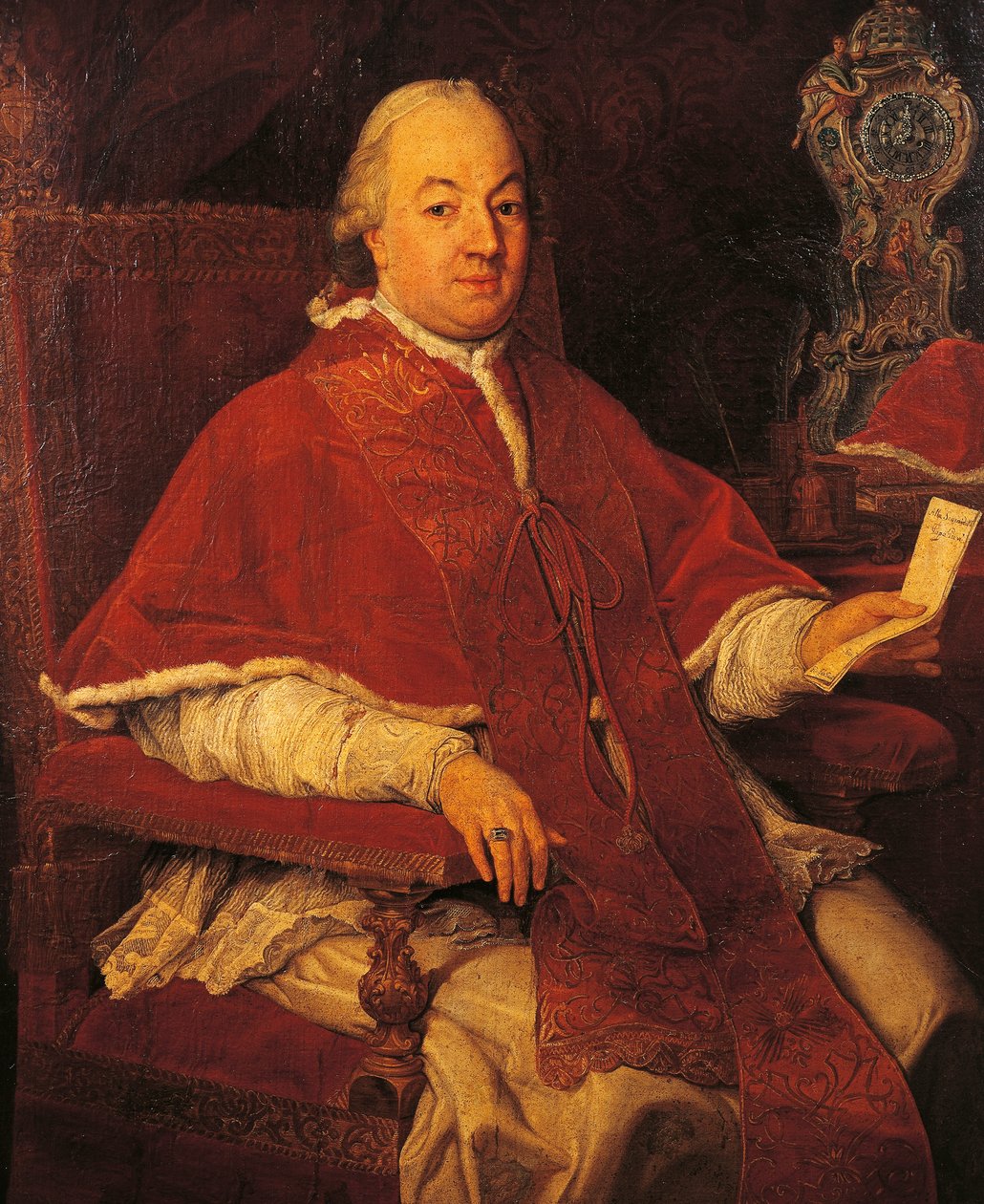 Pius pápa portréja (Giannangelo Braschi, Cesena alkotó: Pompeo Girolamo Batoni