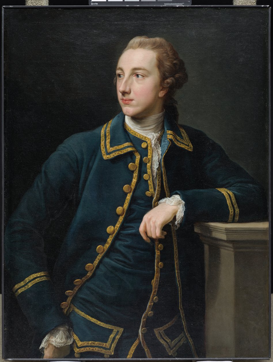 Zöld öltönyös férfi portréja, 1760 körül (olaj, vászon) alkotó: Pompeo Girolamo Batoni