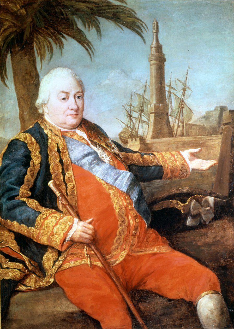 Pierre Andre de Suffren Saint Tropez-i (Saint-Tropez) lovag, suffeni végrehajtó (1729-1788) portréja. Girolamo Pompeo Batoni (1708-1787) festménye. Versailles-i kastélyok múzeuma alkotó: Pompeo Girolamo Batoni