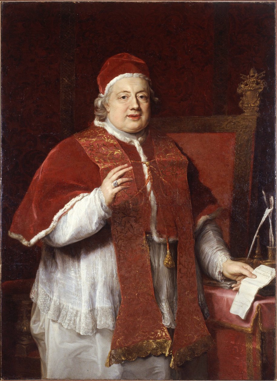 XIII. Kelemen pápa portréja 1693-1769, 1760. alkotó: Pompeo Girolamo Batoni