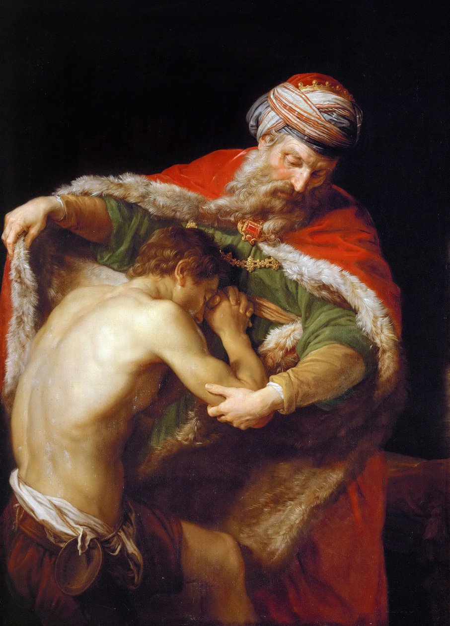 A tékozló fiú visszatérése, 1773 alkotó: Pompeo Girolamo Batoni
