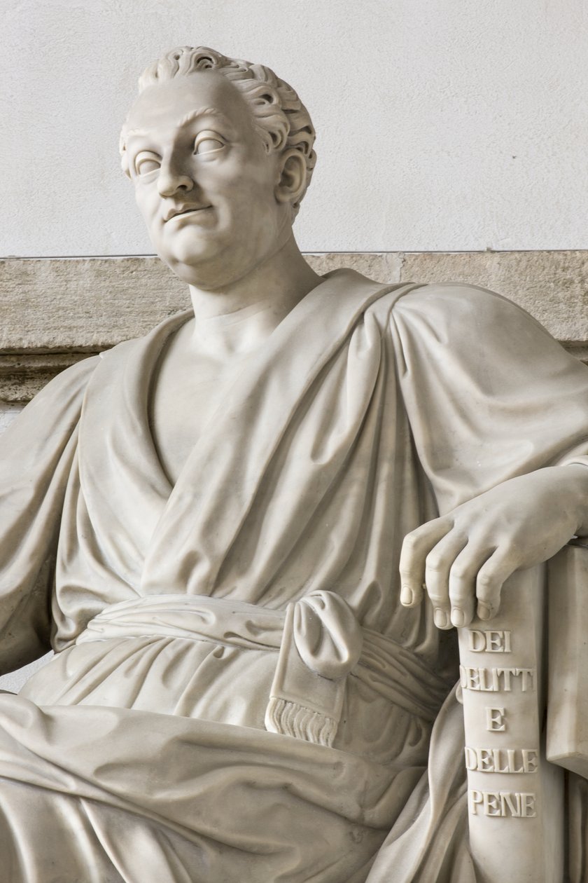 Cesare Beccaria szobra alkotó: Pompeo Marchesi