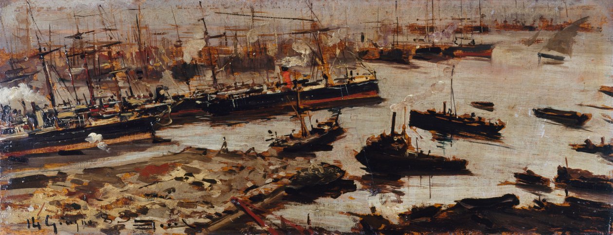 Genova kikötője alkotó: Pompeo Mariani