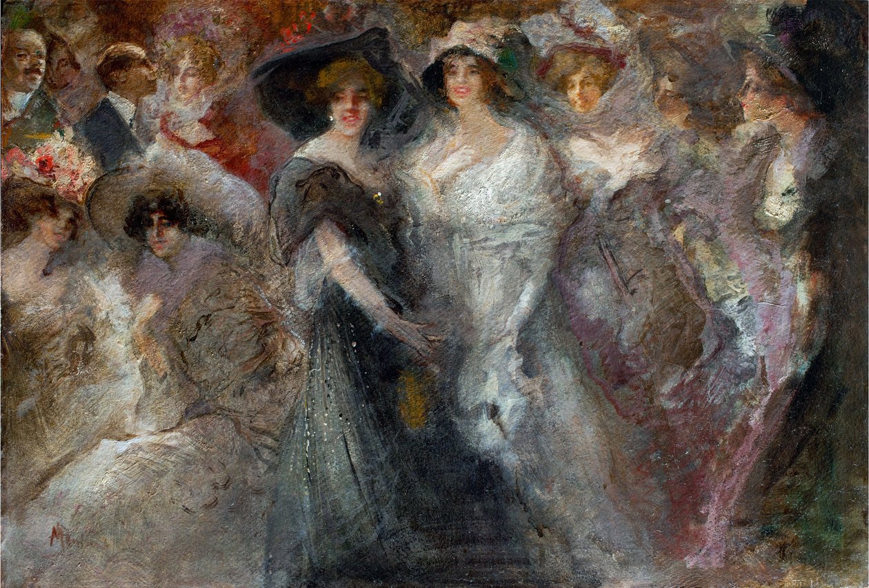 Elveszett Monte Carlóban (perdu a Monte Carlo) par Mariani, Pompeo (1857-1927). Olaj, karton, méret: 49x70, c. 1909, Magángyűjtemény alkotó: Pompeo Mariani