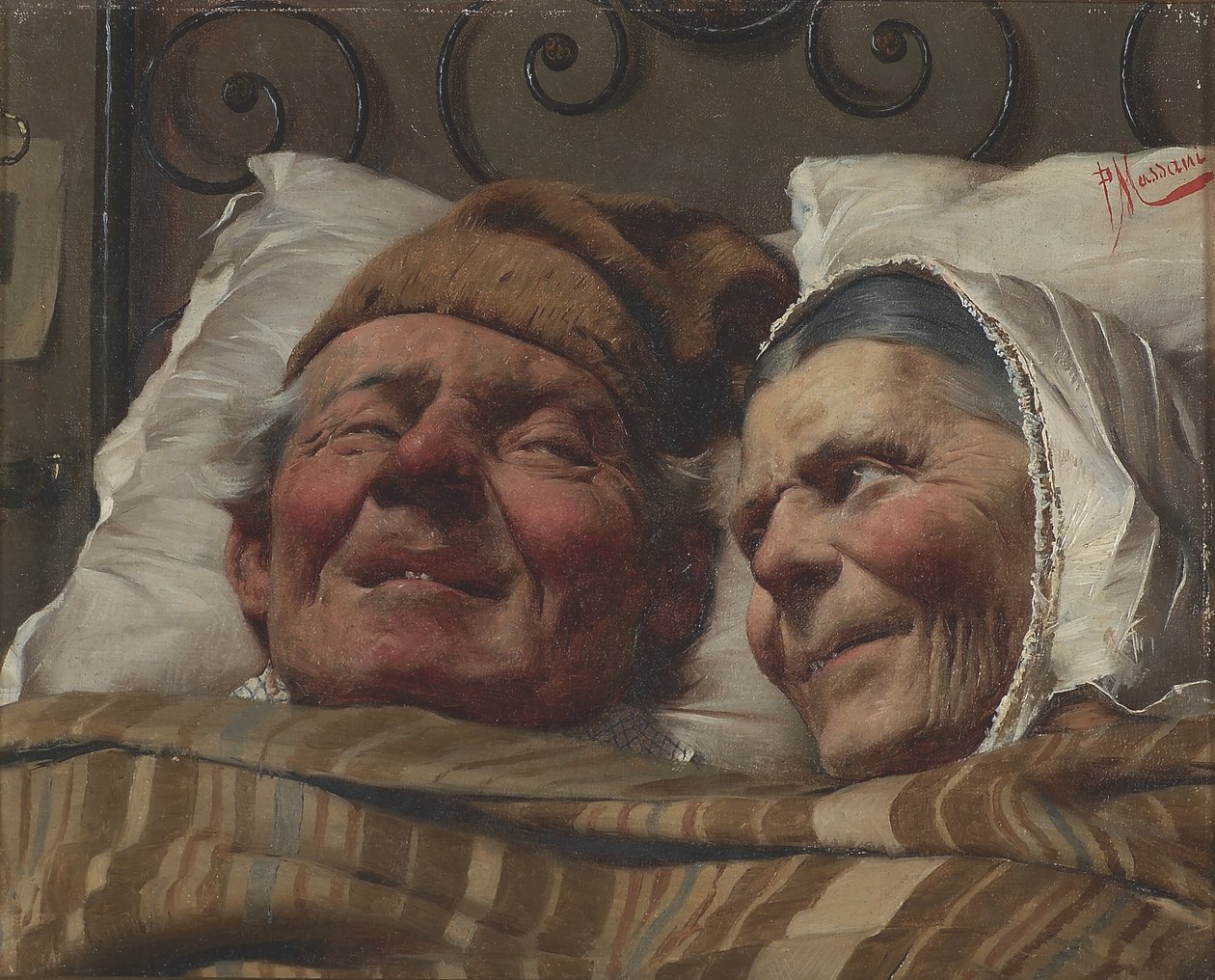 Az aranylakodalom, 1890 körül (olaj, vászon) alkotó: Pompeo Massani