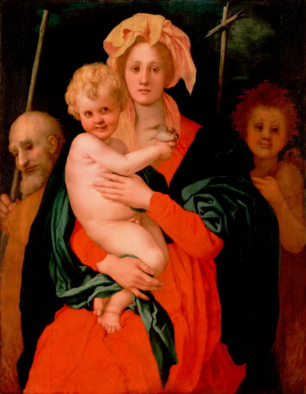 Madonna és gyermeke Szent Józseffel és Keresztelő Jánossal alkotó: Jacopo Pontormo