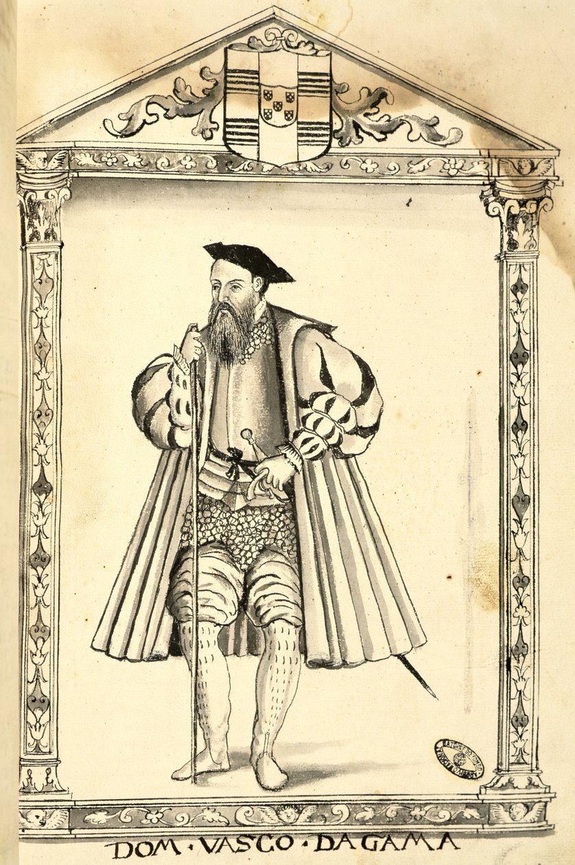 Vasco da Gama (kb.1469-1525) Gaspar Correia „India legendái” című művéből, 1520 alkotó: Portuguese School
