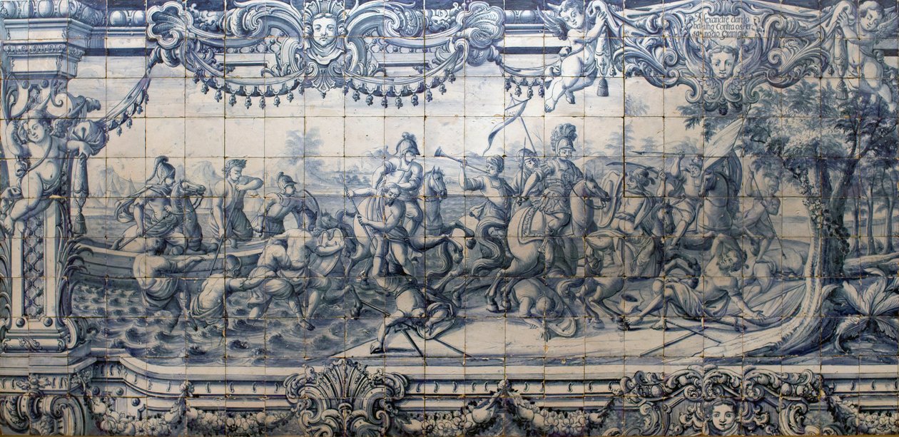 Nagy Sándor (Kr. e. 356-323) a perzsák ellen harcoló - Plaque d
