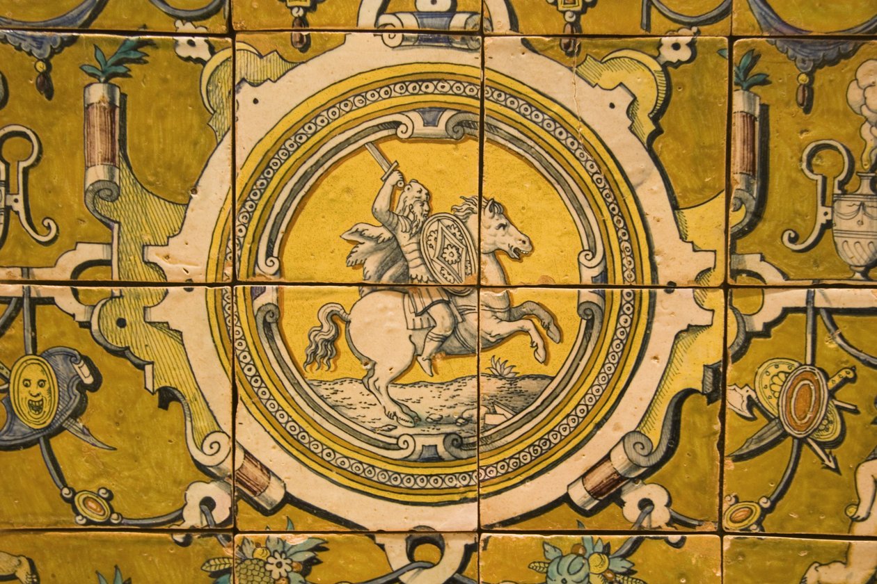II. Teodosio (1568-1630) Braganza hercegének karjai (kerámia) alkotó: Portuguese School