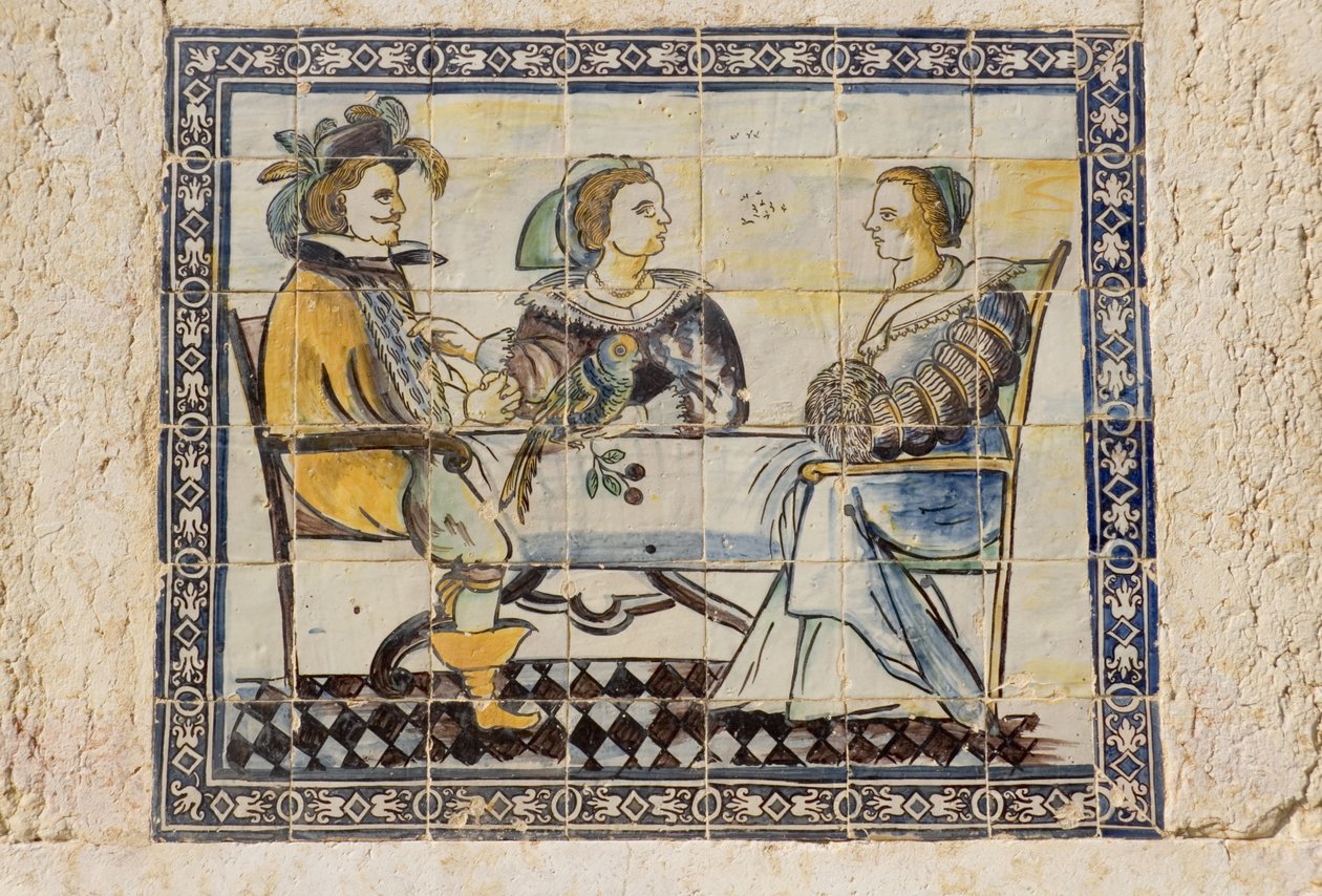 Azulejos csempe a palota kertjében (kerámia) alkotó: Portuguese School