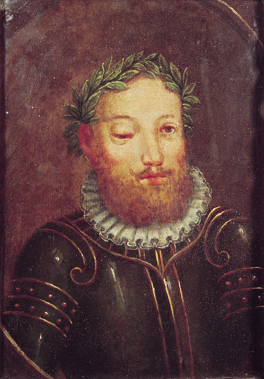 Luis Vaz de Camoes (kb.1524-80) portréja XVI-XVII. alkotó: Portuguese School