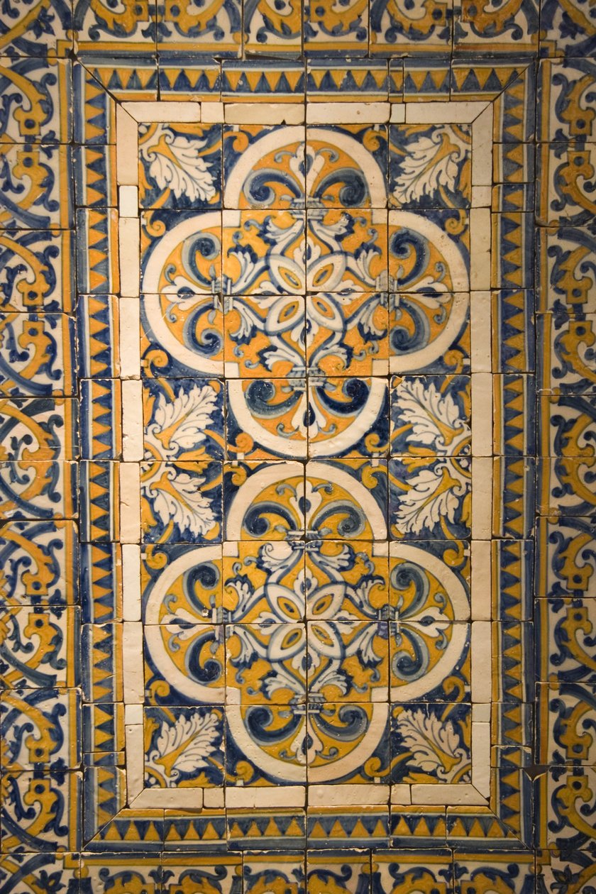 Quadrilobate mintás csempe szegéllyel (kerámia) alkotó: Portuguese School