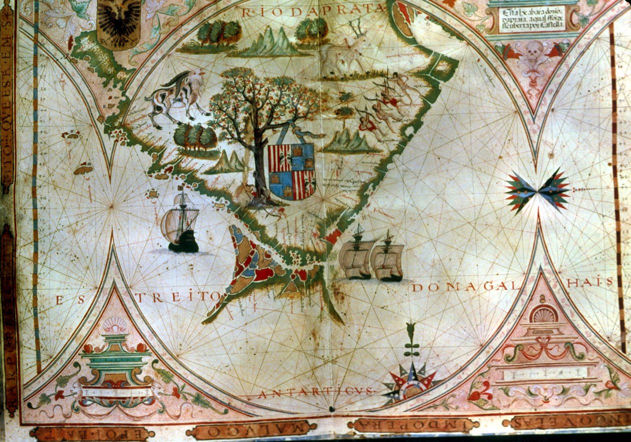 Magellán-szoros (vellum) alkotó: Portuguese School