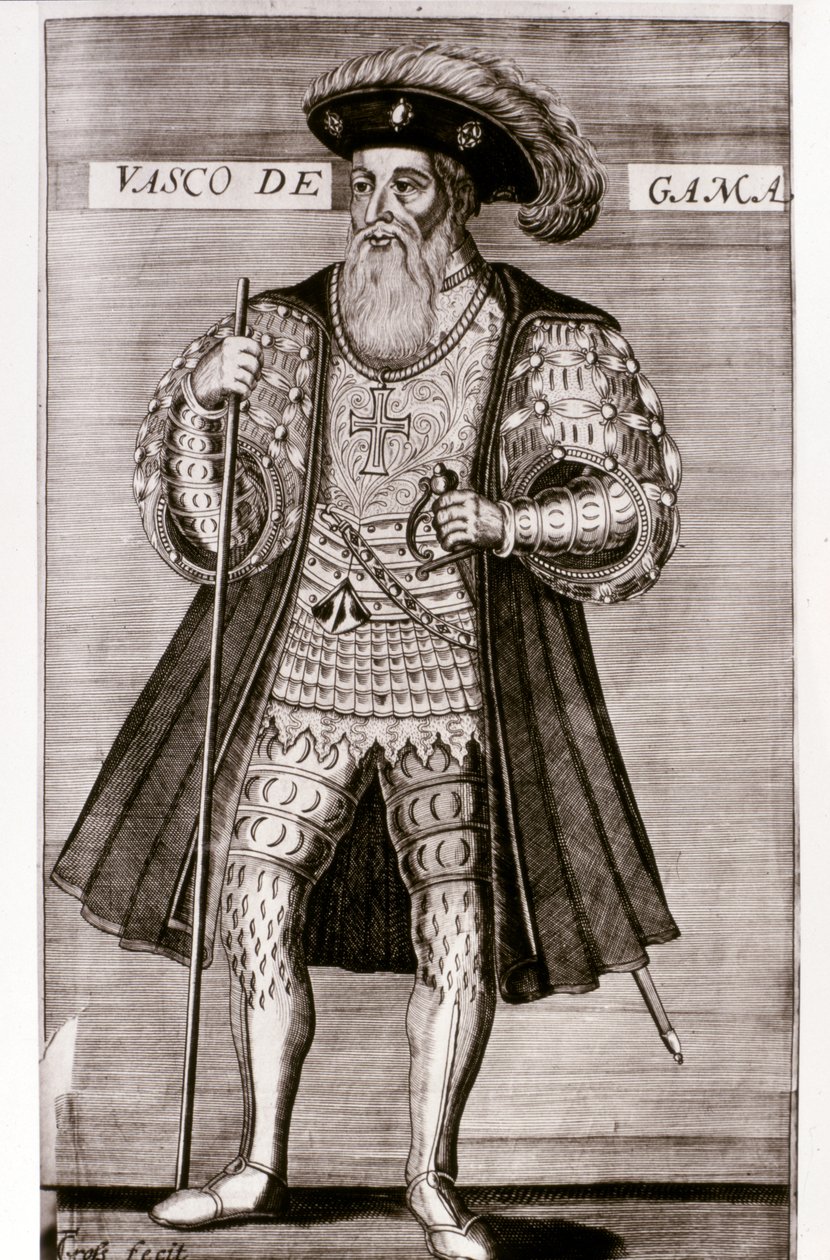 VASCO DA GAMA: Illusztráció Luis Camoes "OS LUSIADAS" című művéből, Lisboa 1572. alkotó: Portuguese School