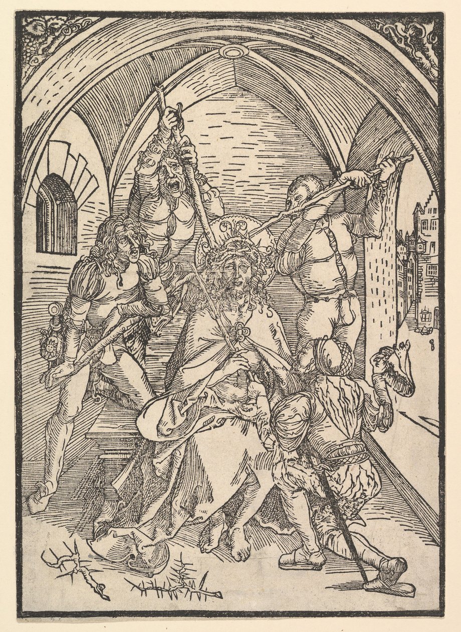 A tövisekkel megkoronázott Krisztus, kb. 1500. alkotó: Possibly Albrecht Dürer