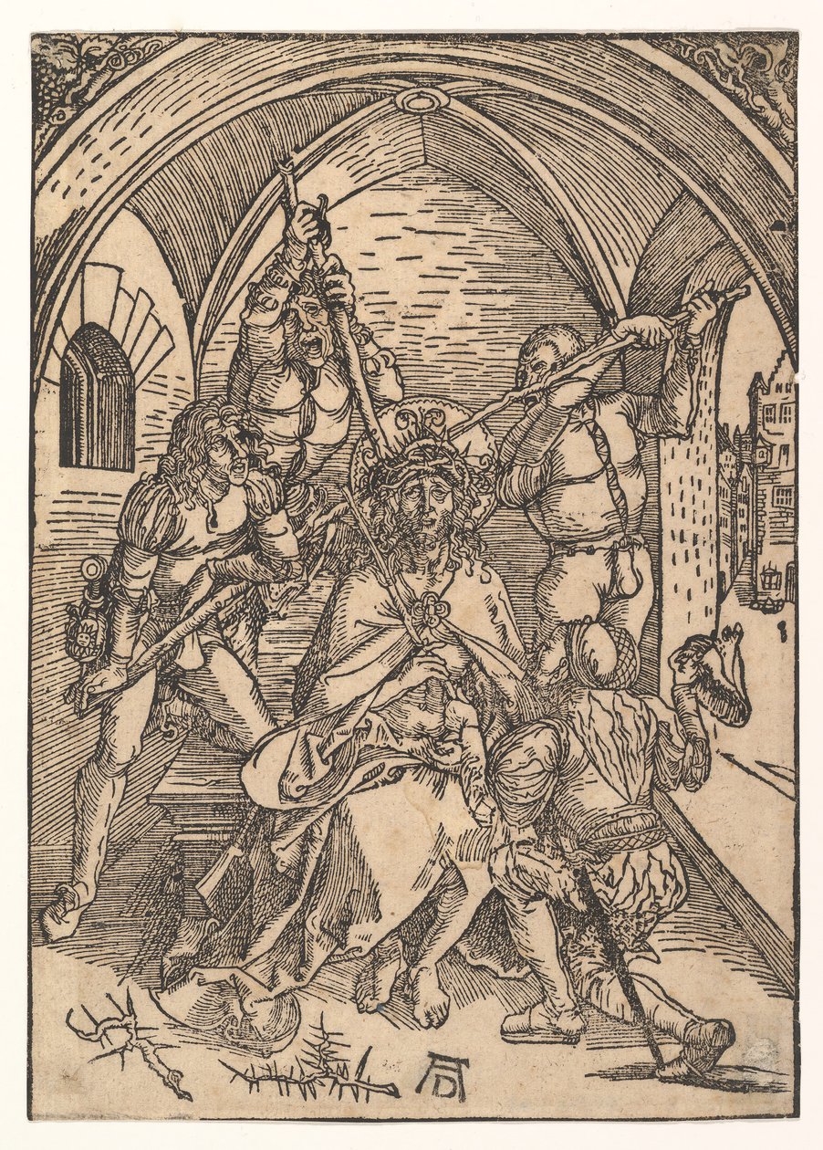 A tövisekkel megkoronázott Krisztus, kb. 1500. alkotó: Possibly Albrecht Dürer