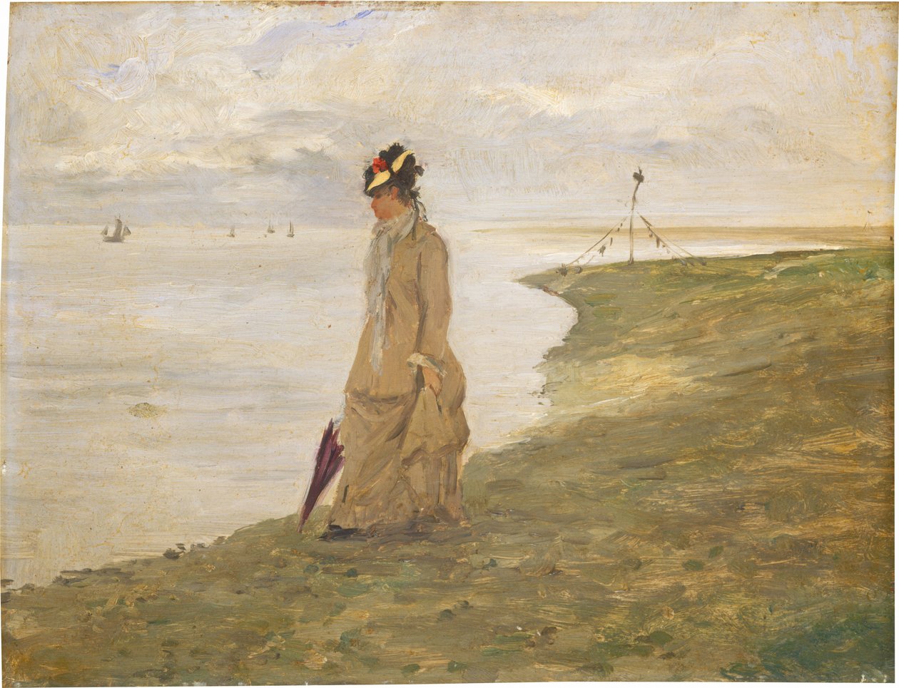 Nő a tengerparton alkotó: Possibly French 19th Century