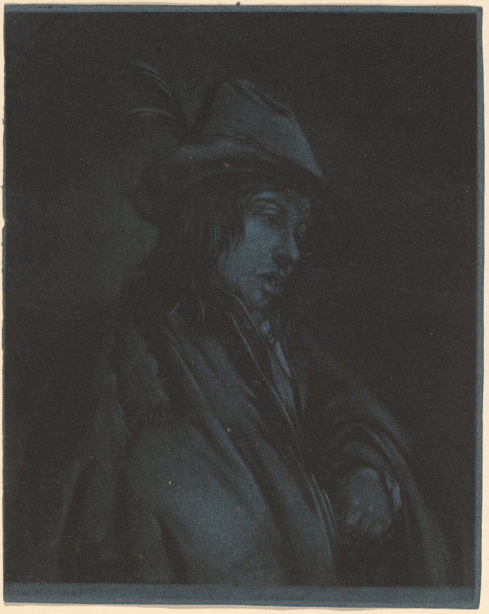 Fiatal férfi játszik a Hurdy-Gurdy-t alkotó: Possibly Jan Stolker