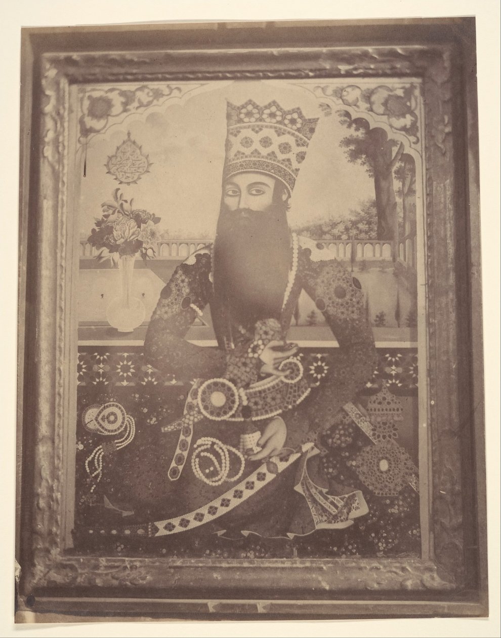[Fath-Ali Shah, Festmény, amely egykor Hmahhoz tartozott [] Saula, a király nagybátyja.], 1840-60-as évek. alkotó: Possibly by Luigi Pesce.