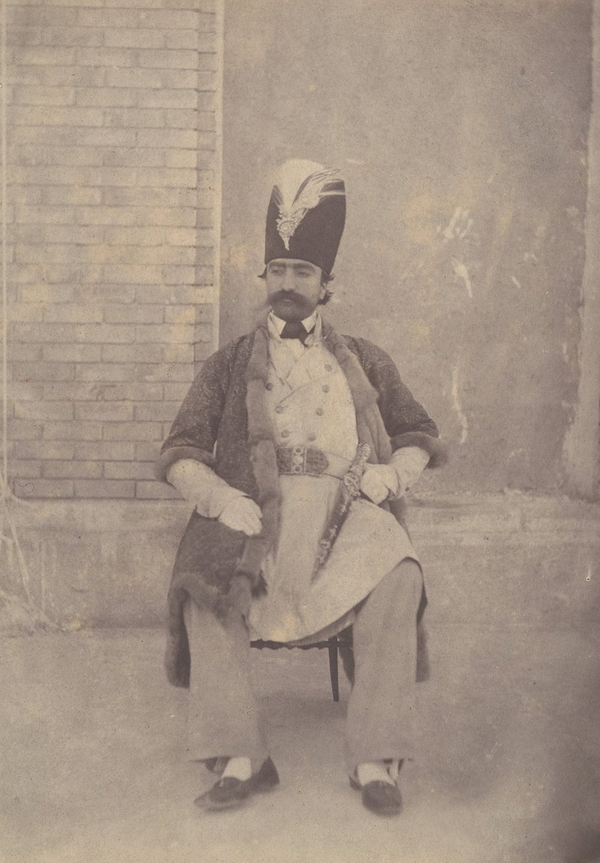 Nasir al-Din Shah, ka. 1855-58. alkotó: Possibly by Luigi Pesce.
