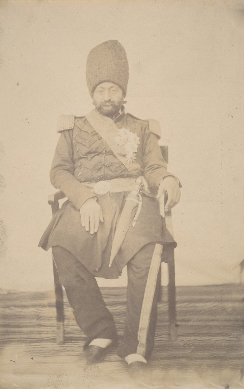 Ardeshir Mirza, a király nagybátyjának portréja, 1840-60-as évek. alkotó: Possibly by Luigi Pesce.