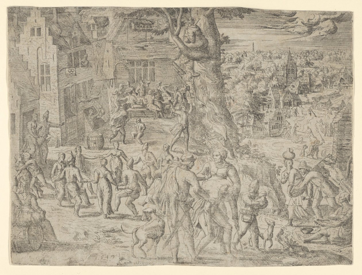 A falusi vásár, 1549., 1549. alkotó: Possibly by Peeter van der Borcht.
