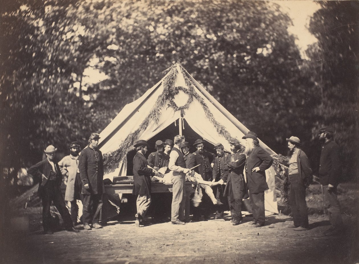 Operating Tent, Camp Letterman, Gettysburg, Pennsylvania, 1863. alkotó: Possibly by Weaver Brothers.