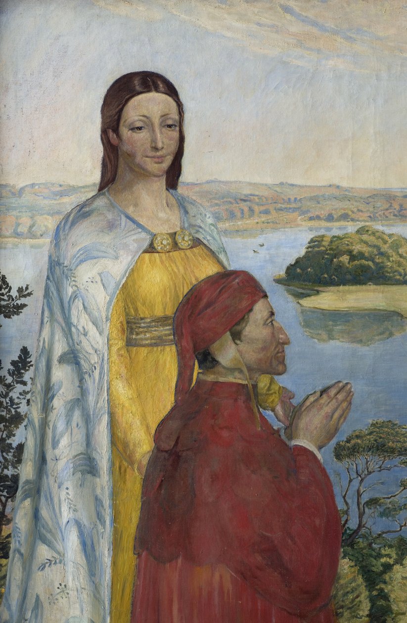 Dante és Beatrice a paradicsomban, 1895. alkotó: Poul Simon Christiansen