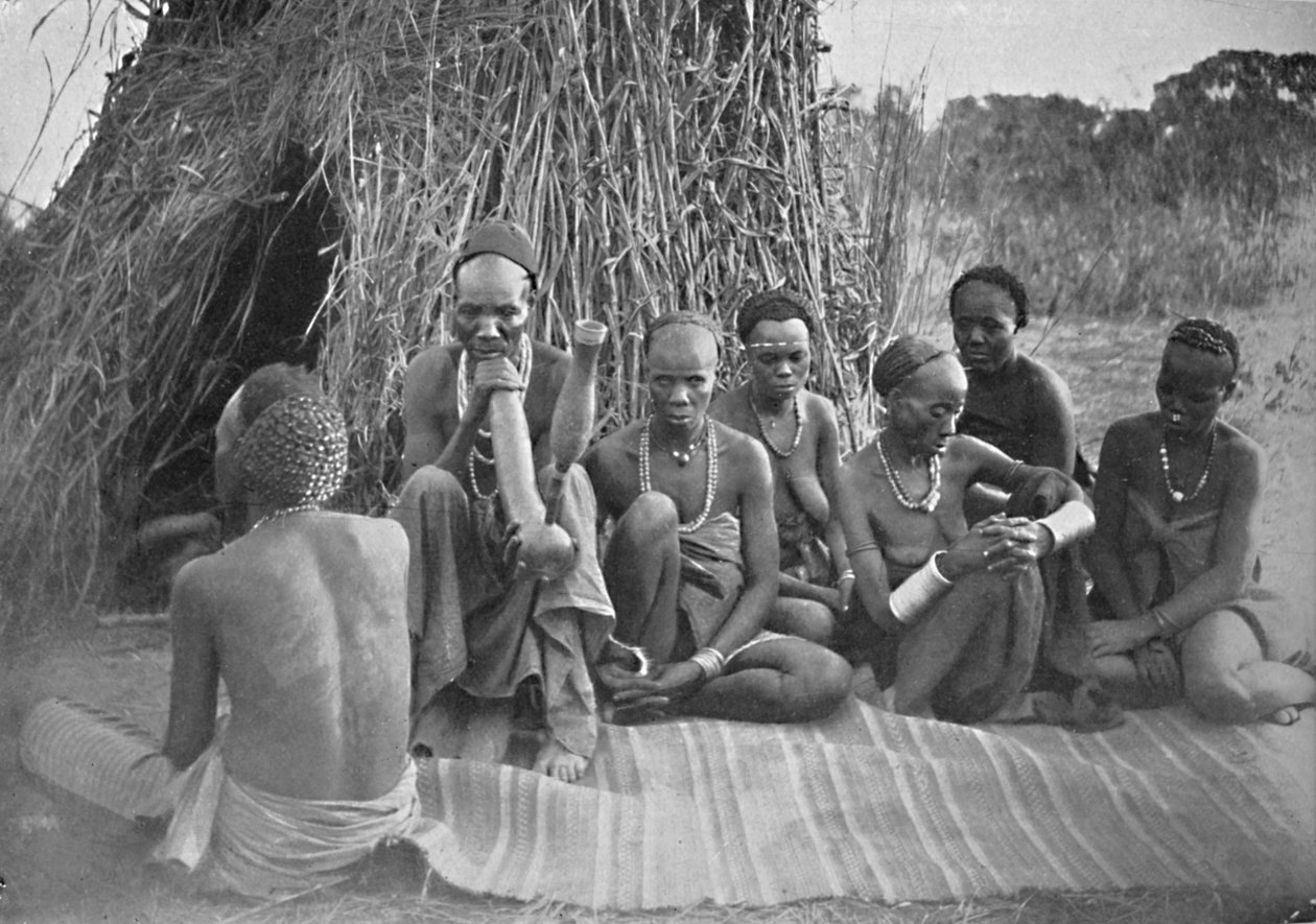 Ba-Bisa emberek a Bangweulu-tó közelében: Kelet-afrikai Bantu, 1902 alkotó: Poulet Weatherley