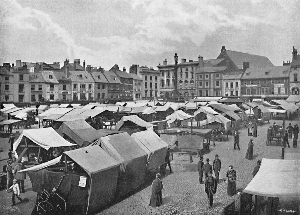Market-Place, Northampton, 1896 alkotó: Poulton and Co