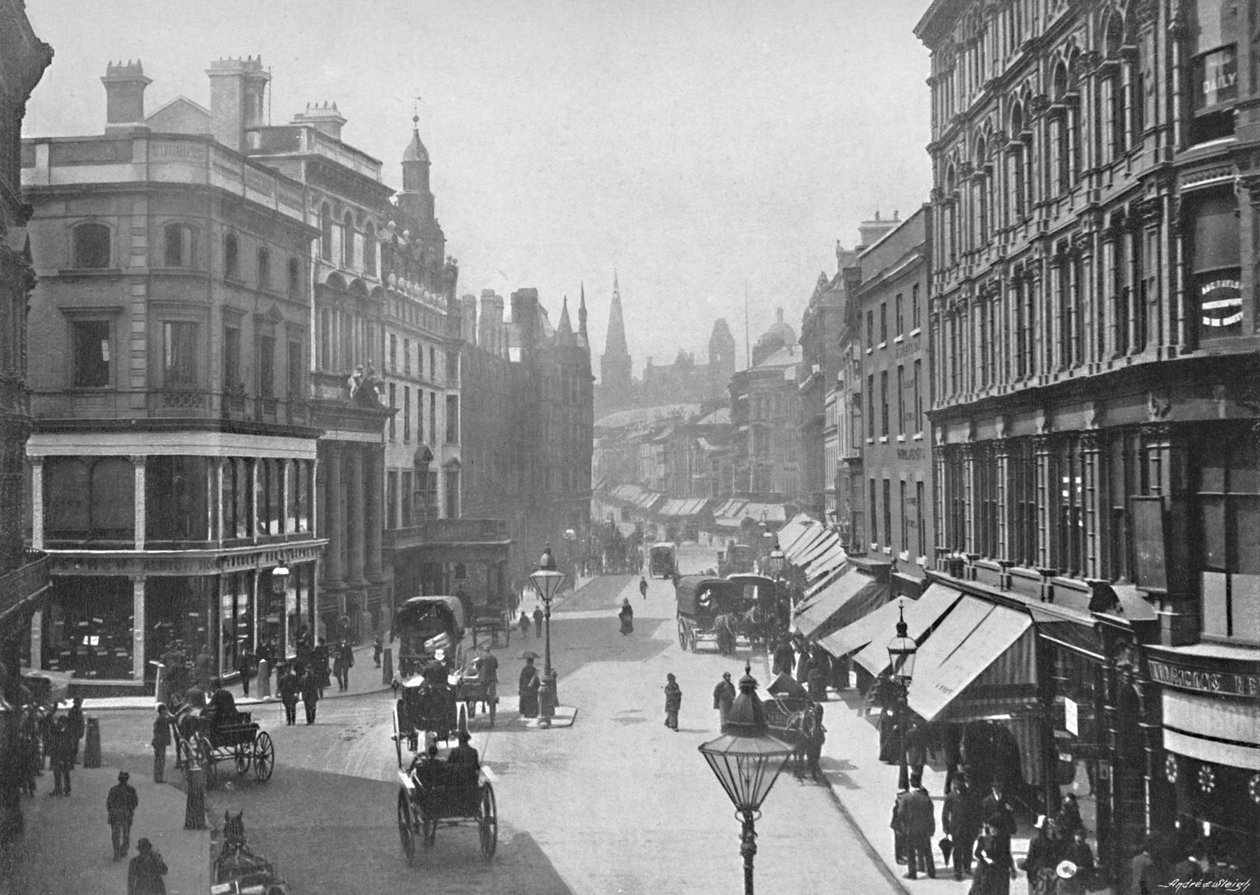 New Street, Birmingham, 1896 alkotó: Poulton and Co