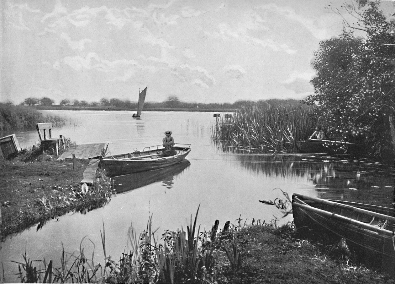 Wroxham Broad, Norfolk, 1896 alkotó: Poulton and Co