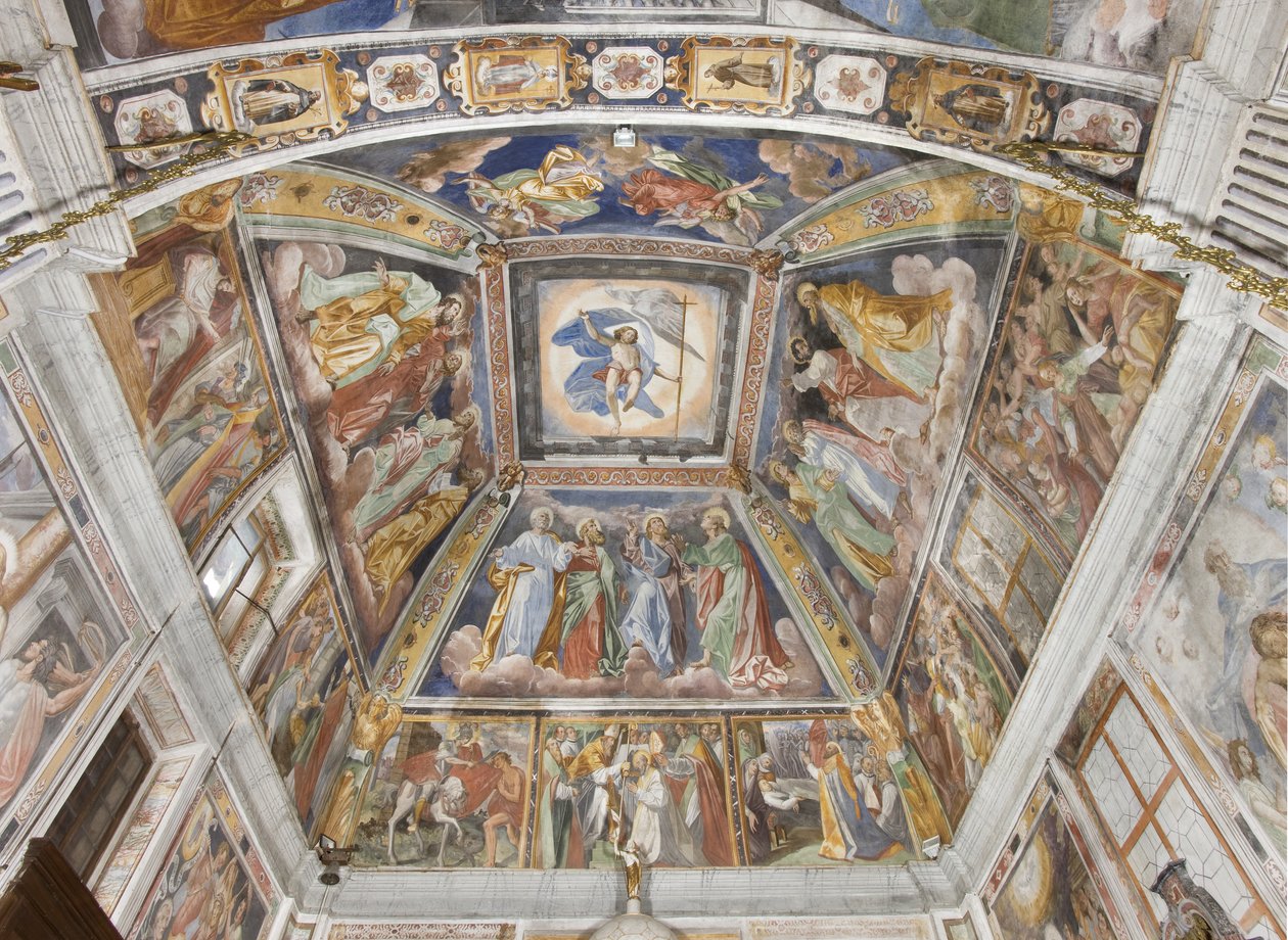 Tizenkét apostol és a diadalmas Krisztus, 1590-1600 alkotó: Pozzo or Pozzi di Puria Brothers Pozzo or Pozzi di Puria Brothers