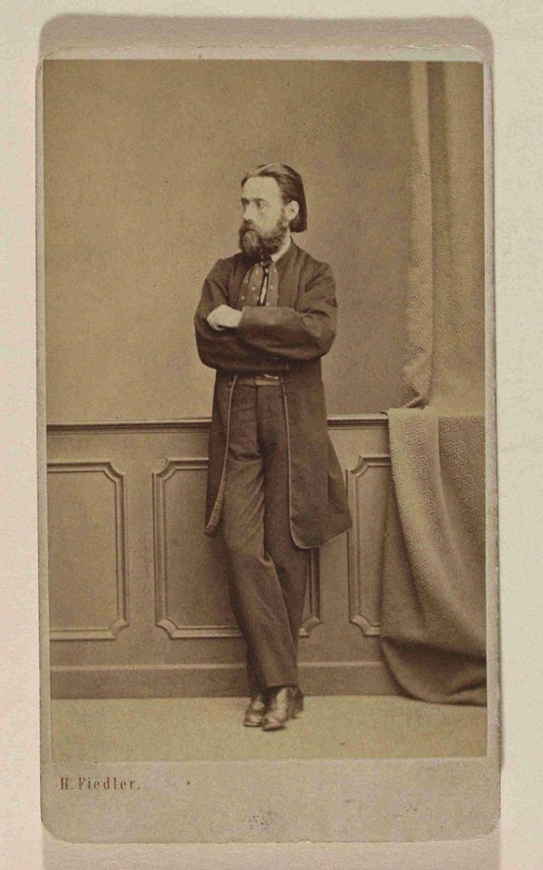Bedrich Smetana zeneszerző portréja, 1866 körül. alkotó: Prague . Photo studio H. Fiedler