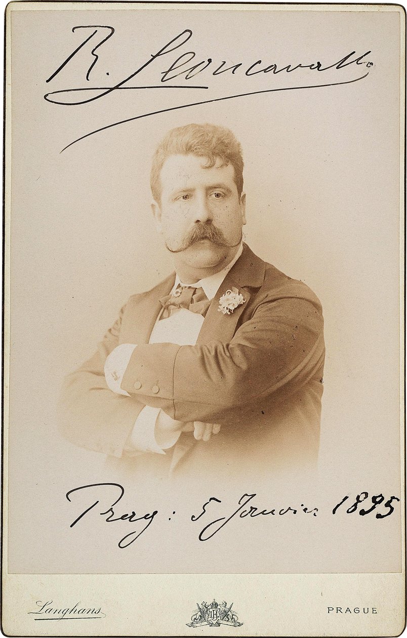 Ruggiero Leoncavallo 1858-1919, 1895. alkotó: Prague . Photo studio Jan F.