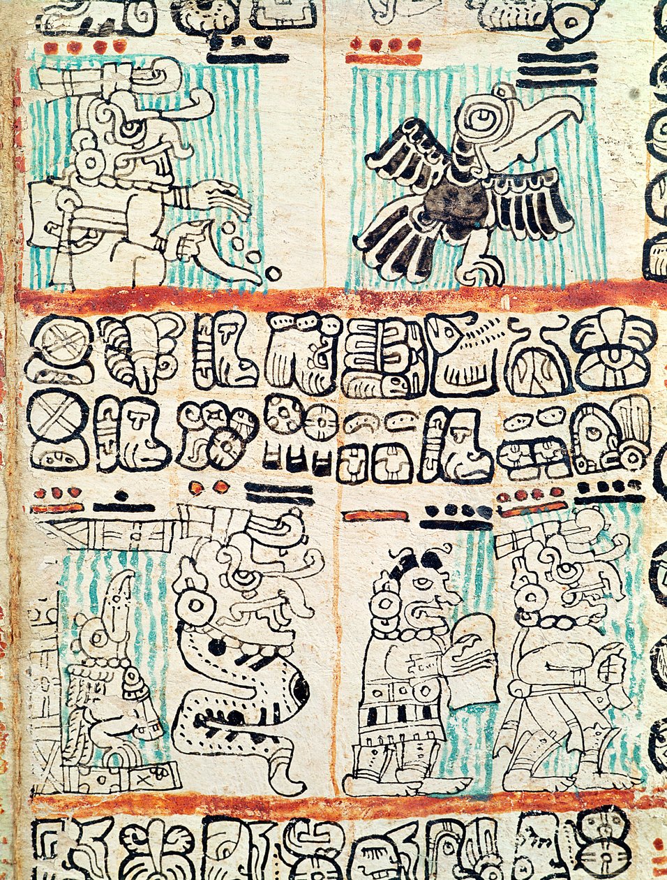 Részlet egy maja kódexből alkotó: Pre Columbian