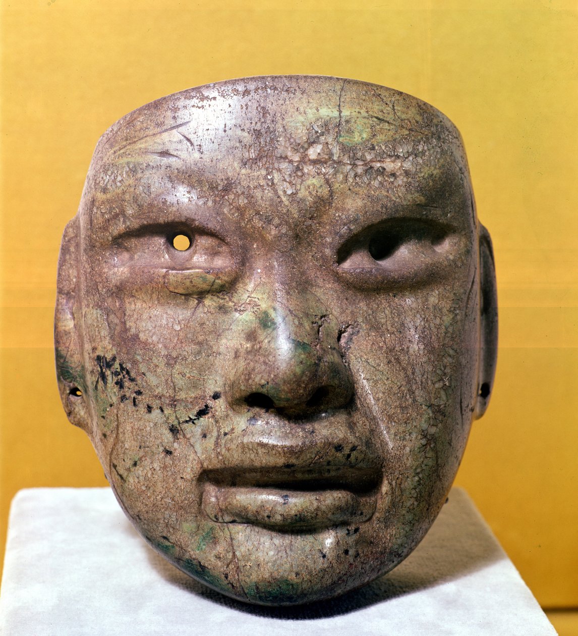 Temetési maszk, Olmec, Mexikóból alkotó: Pre-Columbian