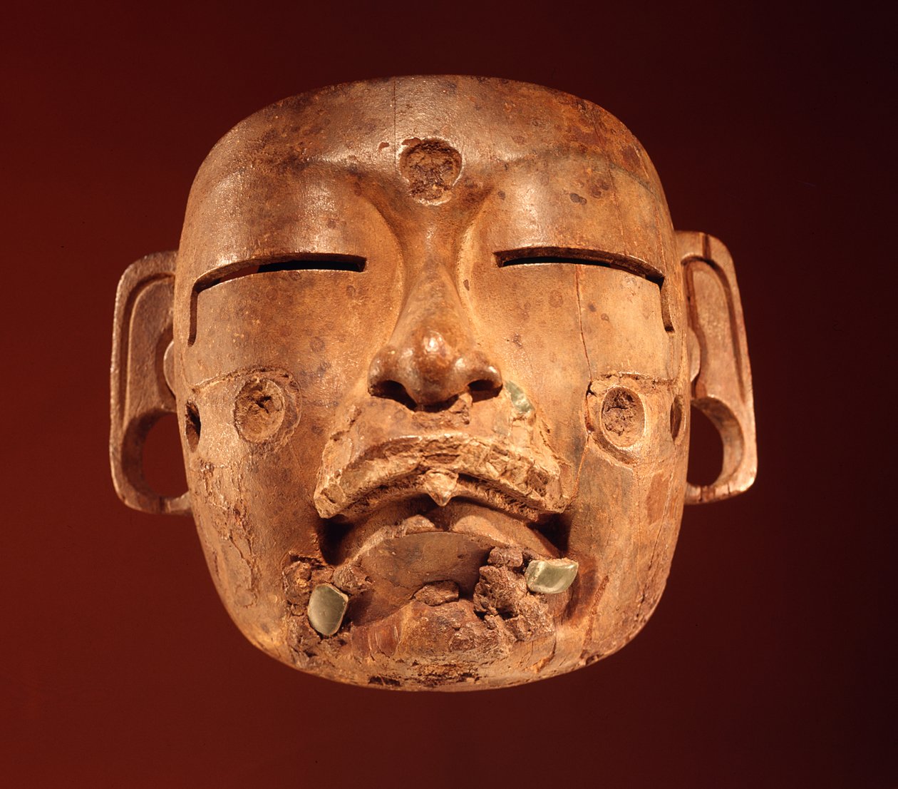 Maszk, Olmec kultúra (fa) alkotó: Pre Columbian