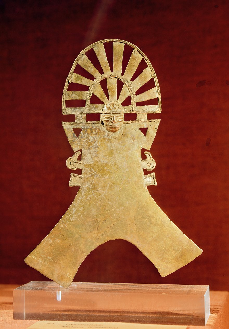 Pectoral, Muisca kultúra, 1100-1500 (arany) alkotó: Pre Columbian