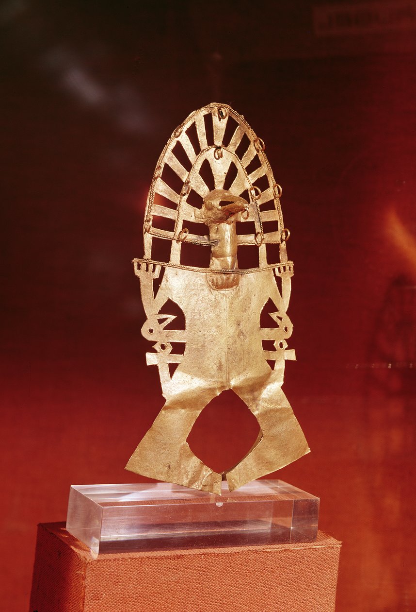 Pectoral, Muisca kultúra, 1100-1500 (arany) alkotó: Pre Columbian