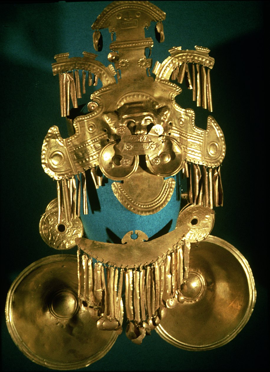 A Calima régió melldísz, Kolumbia, Kr. e. AD 500-1500 (arany) alkotó: Pre Columbian