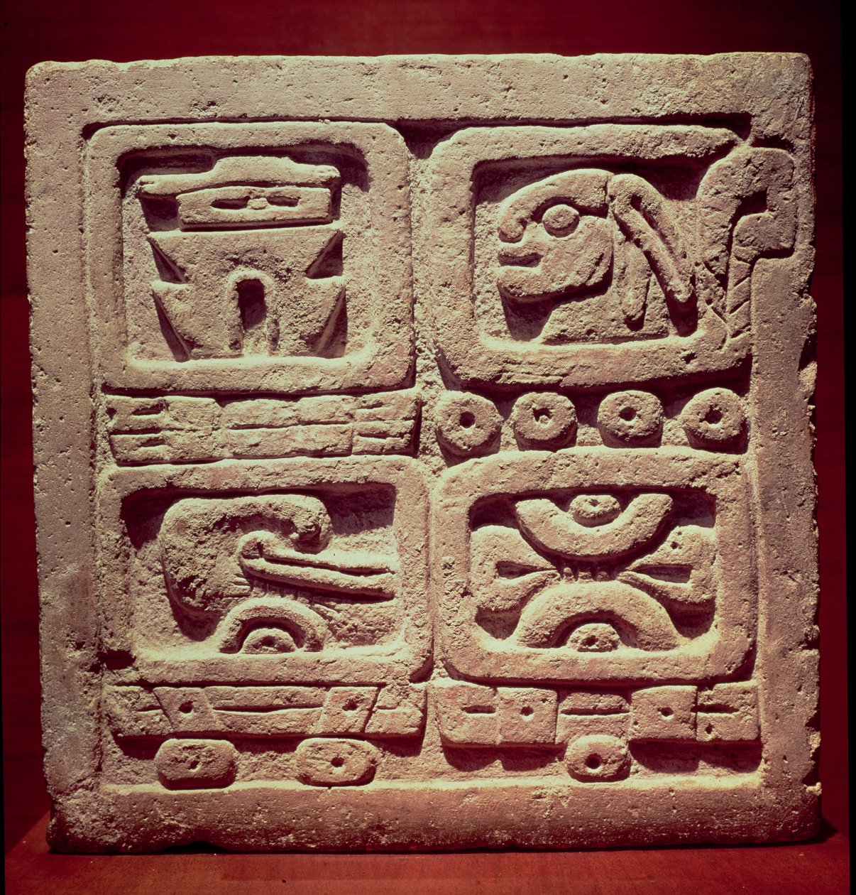 Naptár négy karakterjellel, Toltec (856-1250) alkotó: Pre Columbian