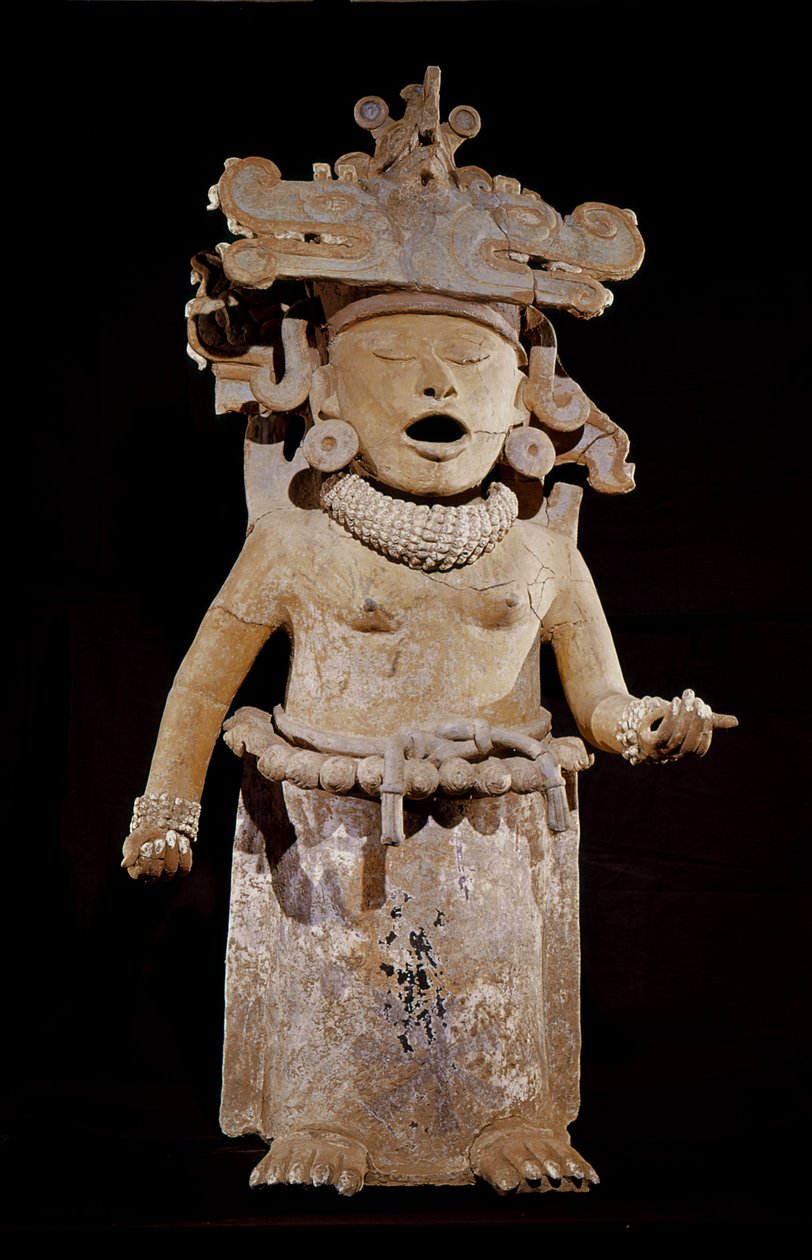 Cihuateotl figura, aki egy szülés közben meghalt nőt ábrázol, Remojadas Style, Tlalixcoyanból, Vera Cruz (kerámia) alkotó: Pre Columbian Pre Columbian