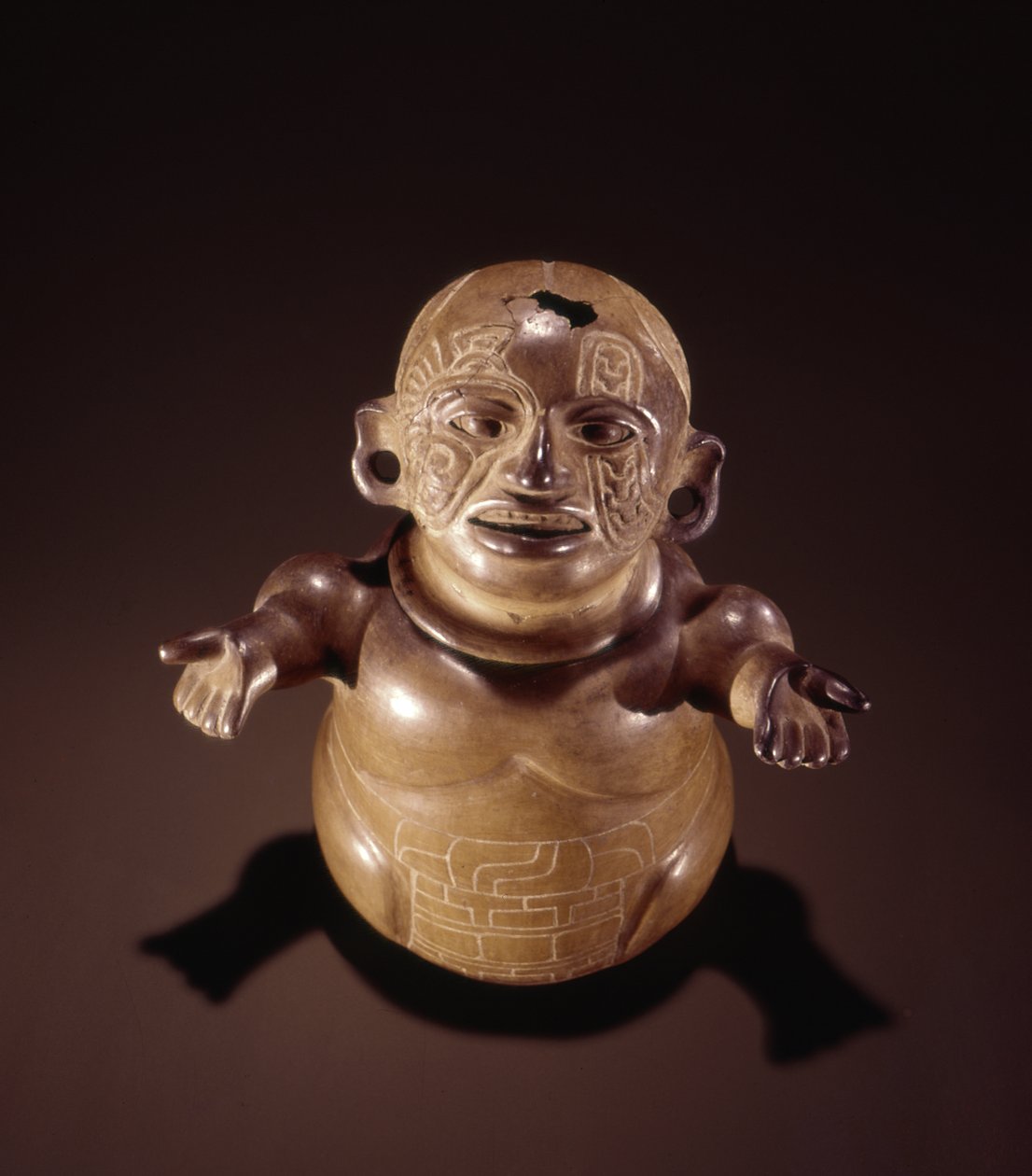 Effigy tégely fedővel, Teotihuacan Culture (kerámia) alkotó: Pre Columbian Pre Columbian