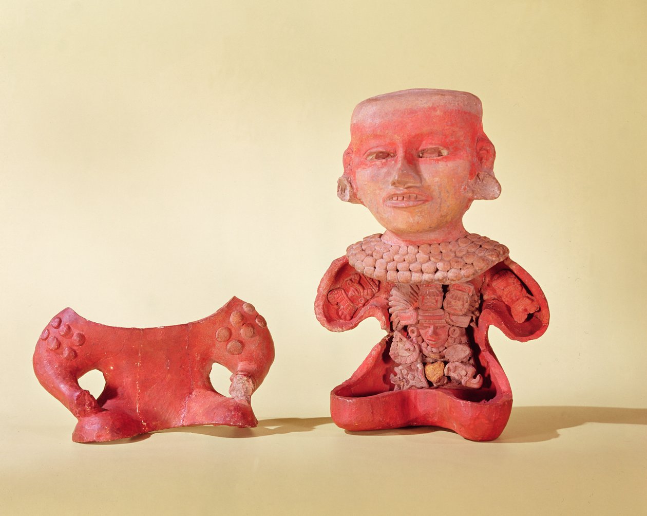 Figura levehető előlappal, Teotihuacan Culture (kerámia) alkotó: Pre Columbian Pre Columbian