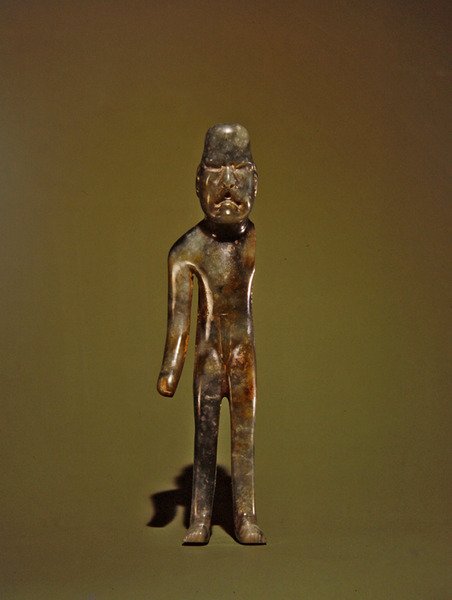 Álló ember, Olmec kultúra (jáde) alkotó: Pre Columbian Pre Columbian